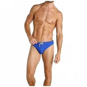 NEW JACK ADAMS racer mesh swim brief in royal